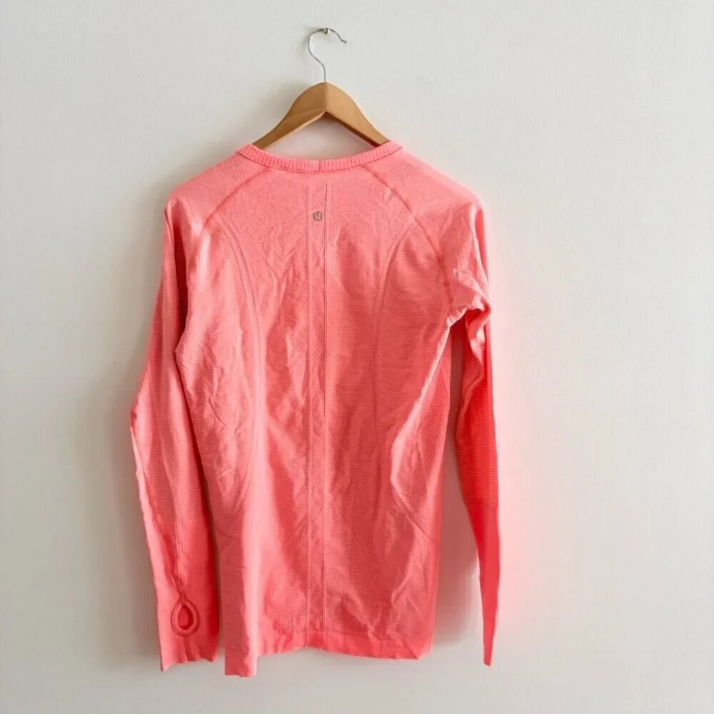 Lululemon Swiftly Tech Long Sleeve Crew Heathered Very Light Flare Size 10